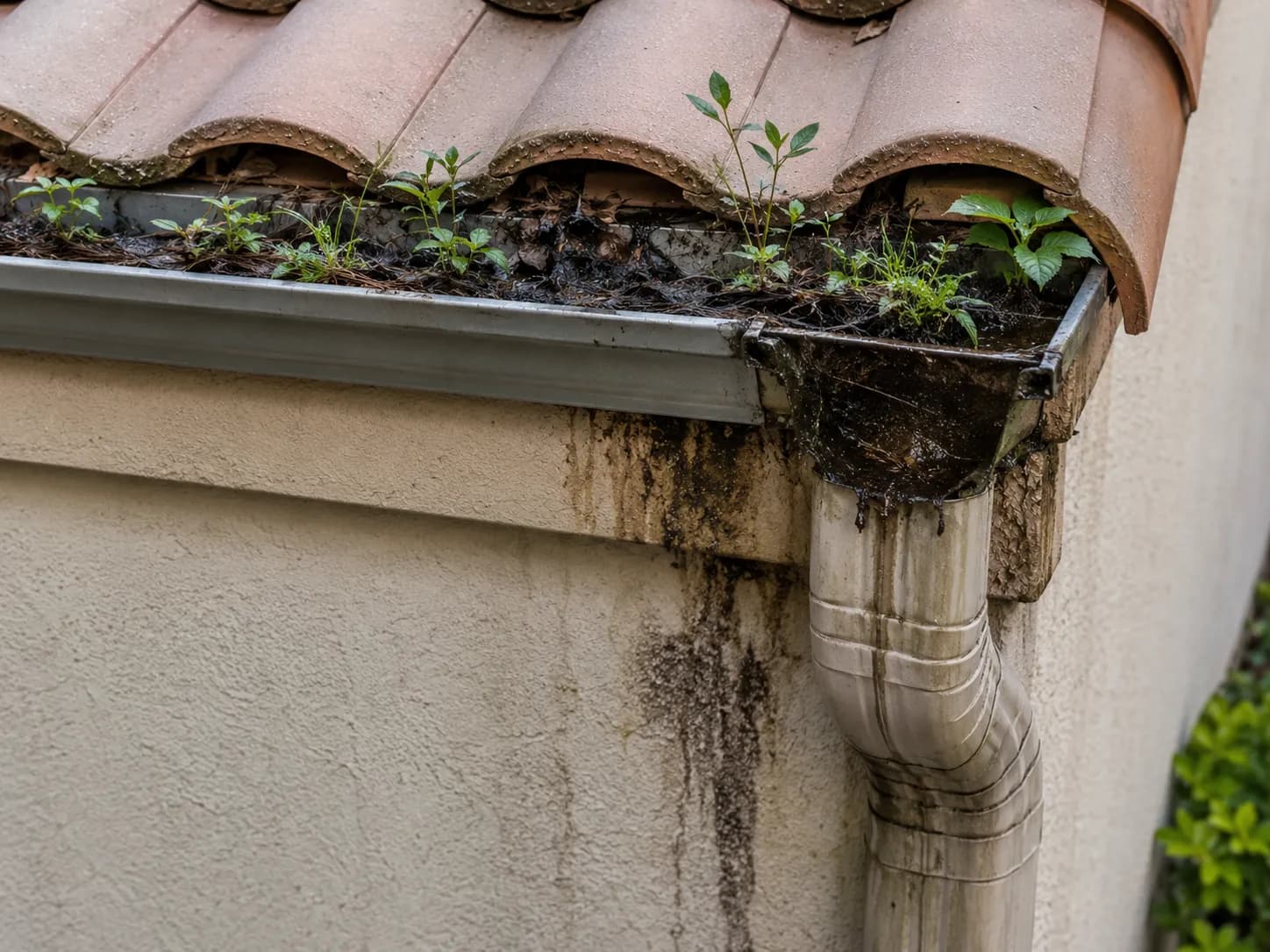 Gutter Cleaning before and after in Hidden Hills