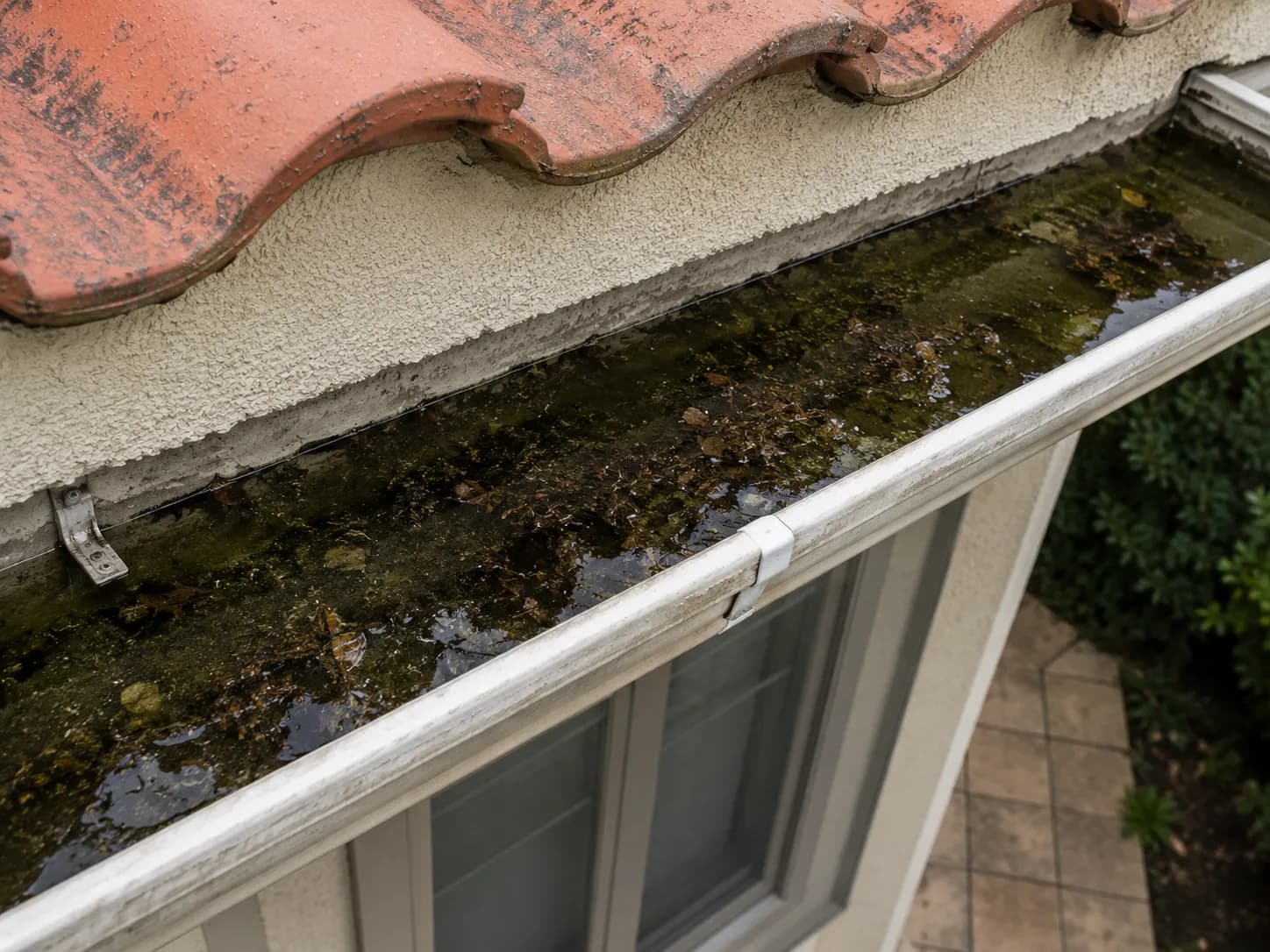 Gutter Cleaning before in The Oaks