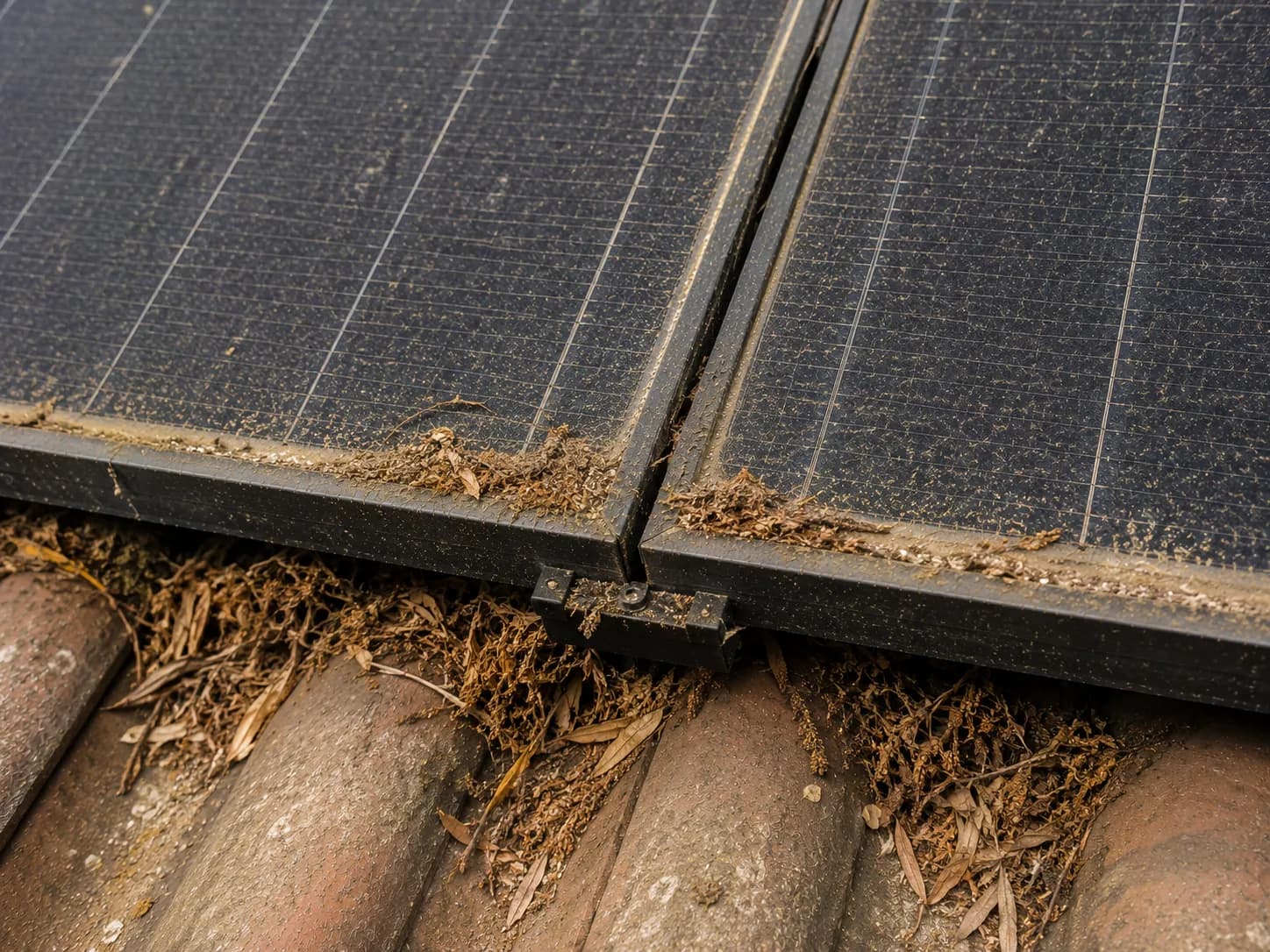 Solar Panel Cleaning before and after in Hidden Hills