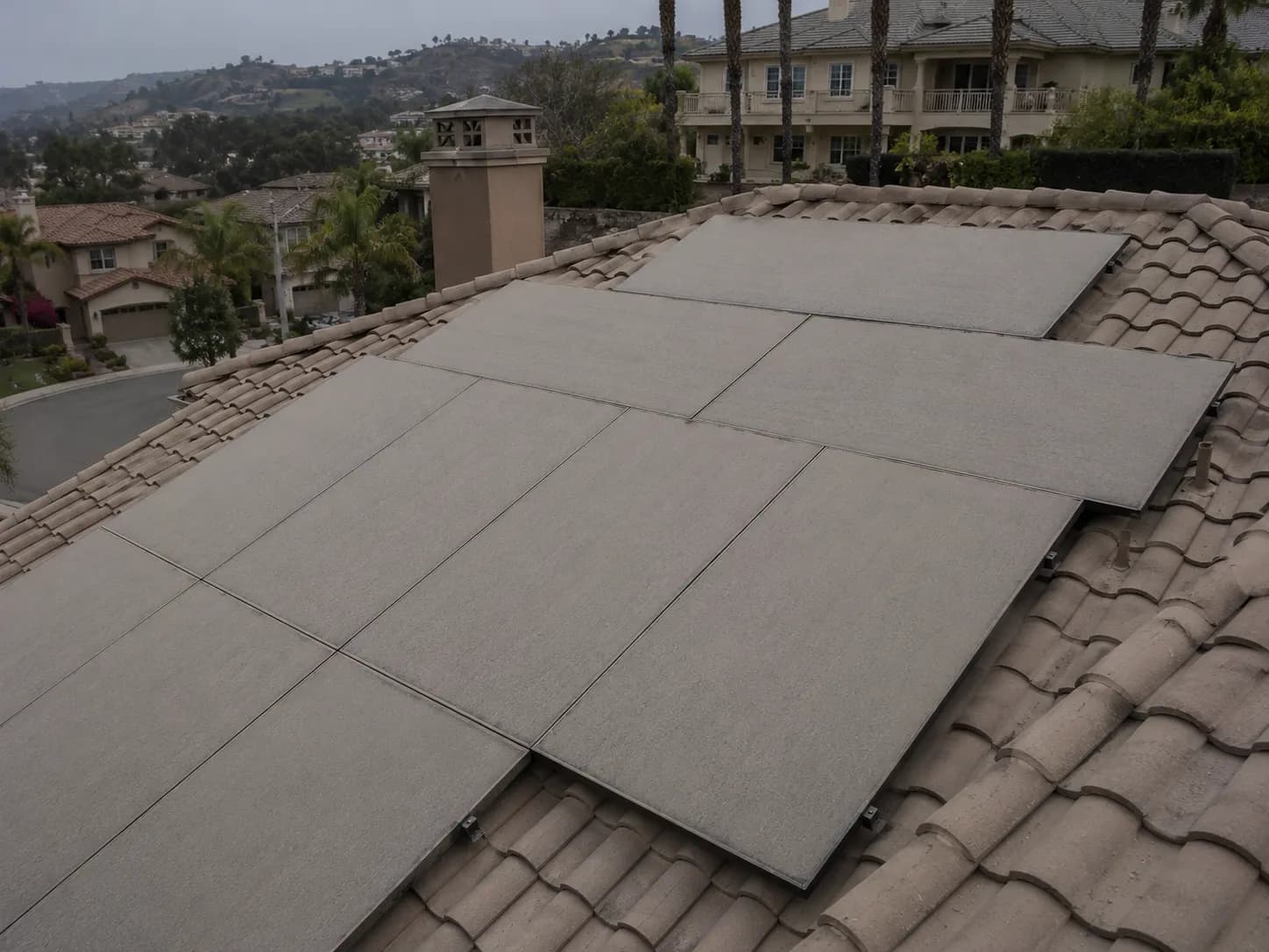 Solar Panel Cleaning before and after in Hidden Hills
